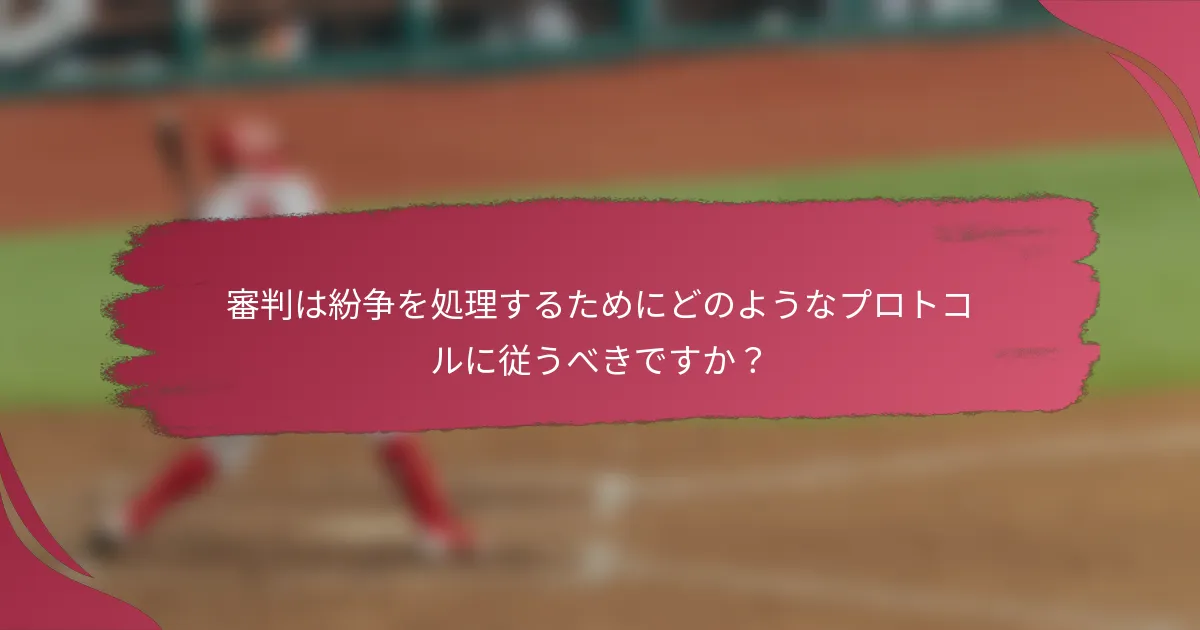 審判は紛争を処理するためにどのようなプロトコルに従うべきですか？